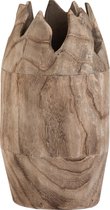 J-Line Vaas Onregelmatig Hout Naturel Small