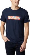 Columbia M Rapid Ridge Graphic Tee 1888813464, Mannen, Marineblauw, T-shirt, maat: L EU