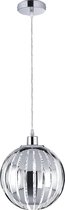 LED Hanglamp - Hangverlichting - Trion Zuka - E27 Fitting - Rond - Glans Chroom - Aluminium - BSE