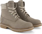 Travelin' Ljosland Nubuck Dames - Halfhoge leren veterschoen - Sneaker - Beige Leer - Maat 42