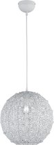 LED Hanglamp - Nitron Bajin - E27 Fitting - Rond - Mat Wit - Aluminium