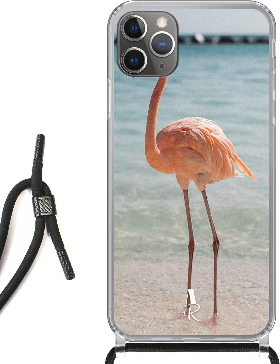 iPhone 11 Pro hoesje met koord - Flamingo