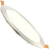 LED Downlight Slim - Frinto - Inbouw Rond 20W - Natuurlijk Wit 4000K - RVS - Ø223mm