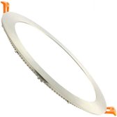 LED Downlight Slim - Frinto - Inbouw Rond 18W - Helder/Koud Wit 6000K - RVS - Ø223mm