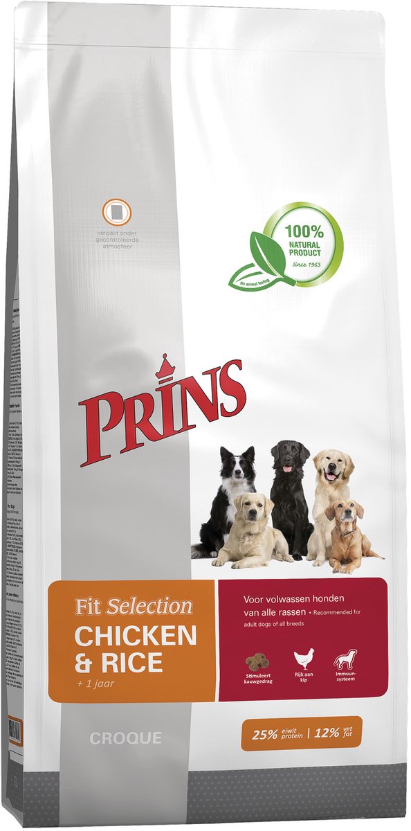 Prins Fit Selection Kip&Rijst Hondenvoer 2 kg