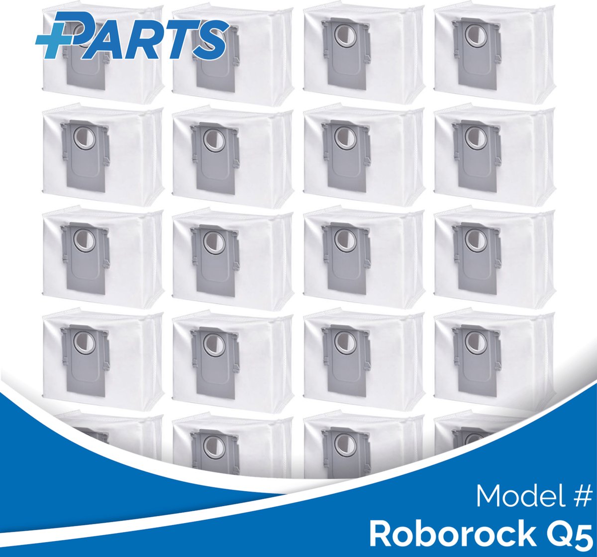 Roborock Q5 Stofzakken (20 Stuks, Plus.Parts® alternatief voor 8.02.0132)