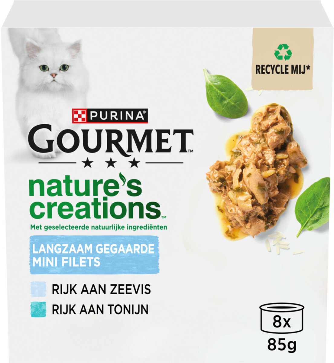 6x Gourmet Nature's Creations Kattenvoer Nat Zeevis 8 x 85 gr