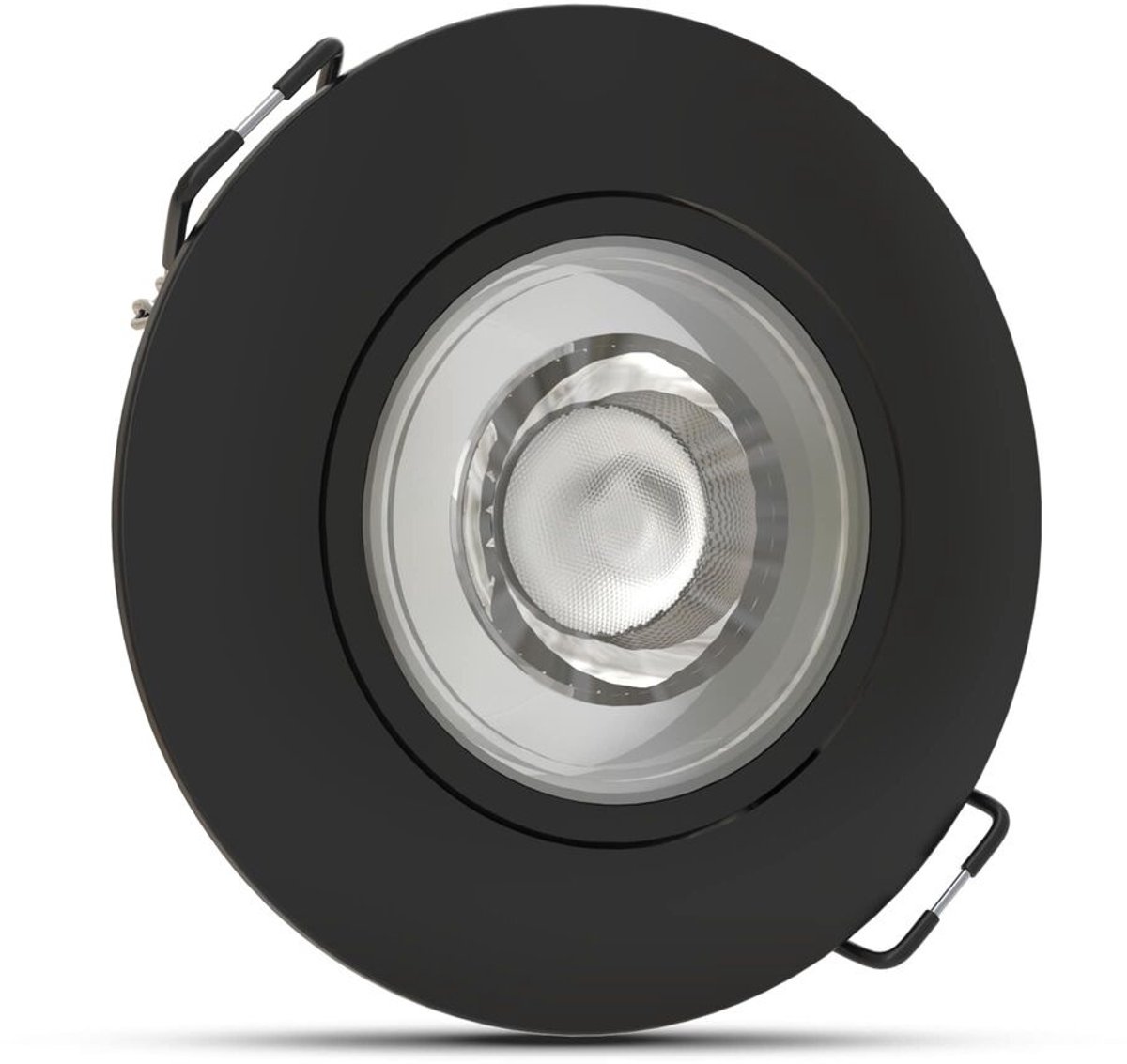 Modee Lighting - Dimbare LED inbouwspot IP44 - Zwart 80MM - 4W 480Lm - 3CCT - 3000K/4000K/6500K - Kantelbaar | Zaagmaat 68MM