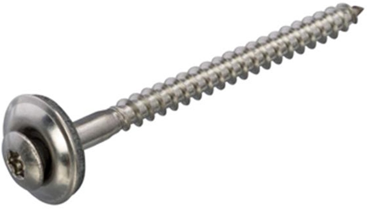 Spenglerschroeven - Torx 20 - EPDM-ring - 4,5 x 120mm - RVS - Deeldraad (100 stuks)