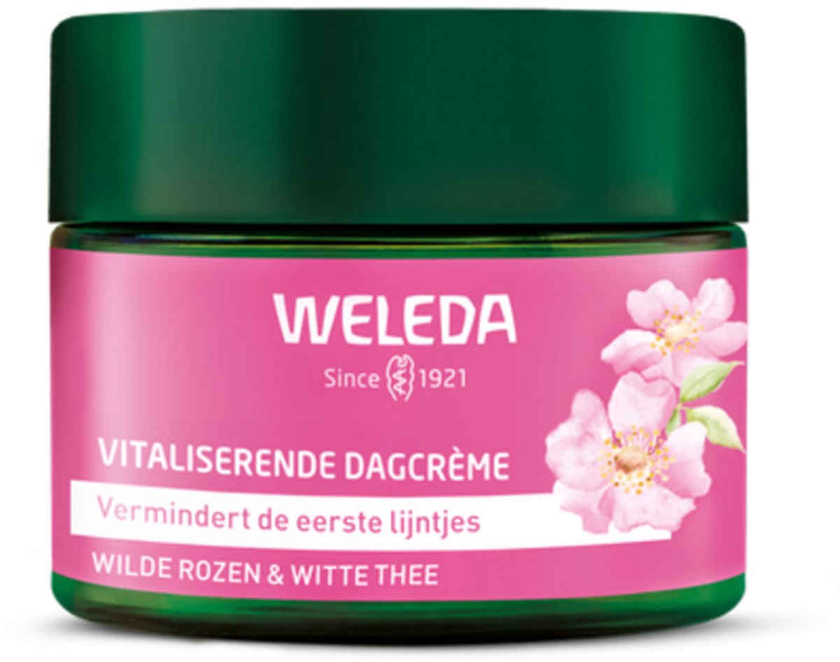WELEDA Wilde Rozen & Witte Thee Vitaliserende Dagcrème - 3 x 40 ml - Voordeelverpakking