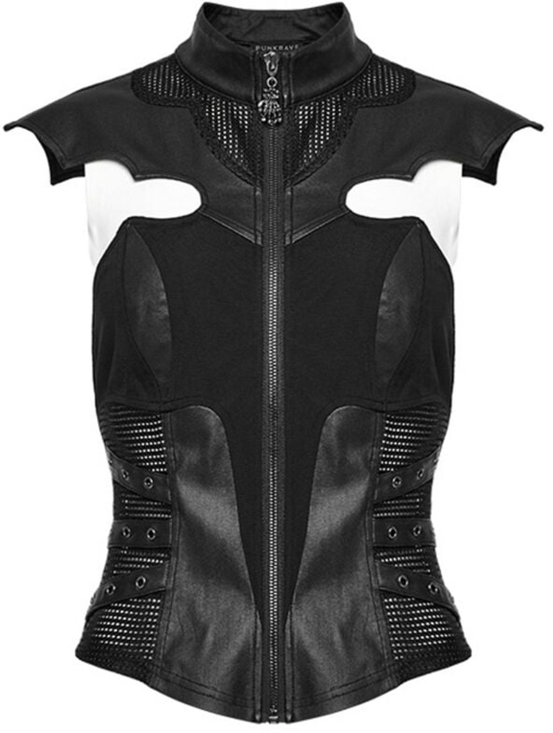 Punk Rave Punk Cool Vest Dames Bodywarmer - zwart - XXL