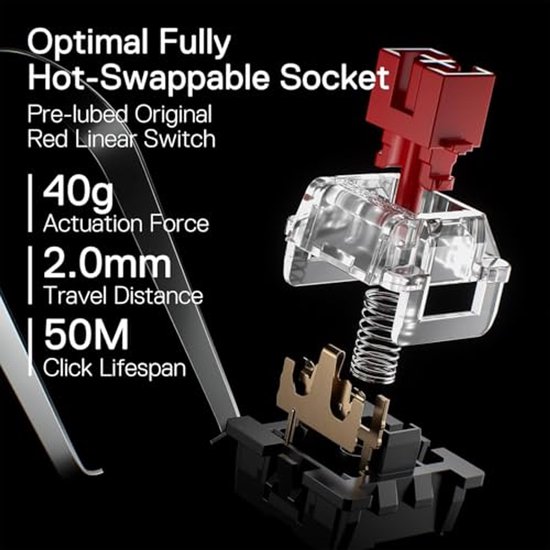 RGB Mechanical Gaming Keyboard 87 Keys with Aluminum Base and Silent Switches — afbeelding 5