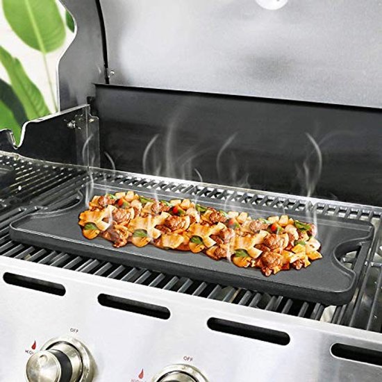 Gietijzeren 2-in-1 Grillplaat voor Gasfornuis - Omkeerbare Grill & Grillpan 50,8 cm x 26,5 cm — afbeelding 5