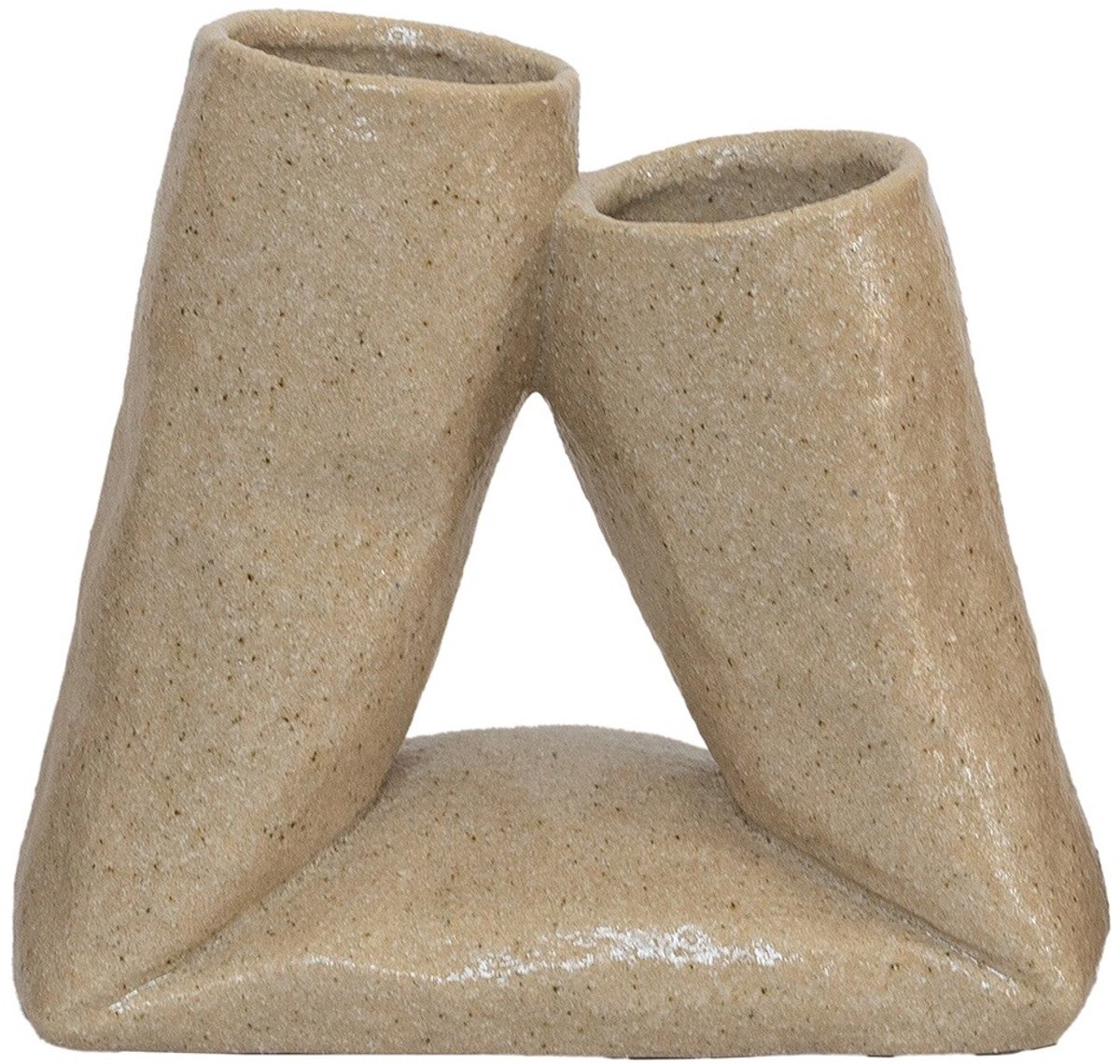 Homebound by Kolony Aardwerk vaas Looped beige Zand