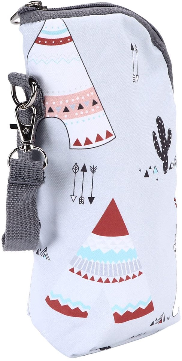 Flessentas, geïsoleerde flessentas, flessentas met schattig patroon, handige draagbare geïsoleerde babyfleshouder voor melkdranken en kinderwagens