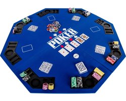 NORTH Pokertafel 8-hoekig 122cm, Blauw