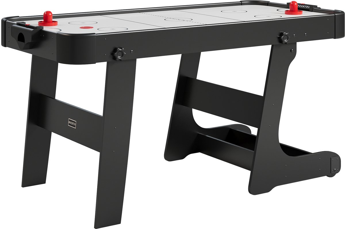 NORTH Arctic Airhockeytafel Zwart/Wit 5FT