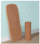 POWRX Tabla de Equilibrio de Surf Con Rueda - Entrenamiento de Coordinación, Fuerza y Equilibrio Para Monopatín y Deportes POWRX Tabla de Equilibrio de Surf Con Rueda - Entrenamiento de Coordinación, Fuerza y Equilibrio Para Monopatín y Deportes