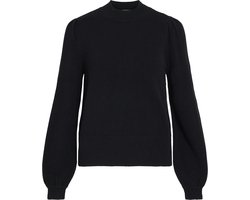 Vila Trui Viril Turtle-nk Balloon L/s Top - N 14084179 Black Dames Maat - M