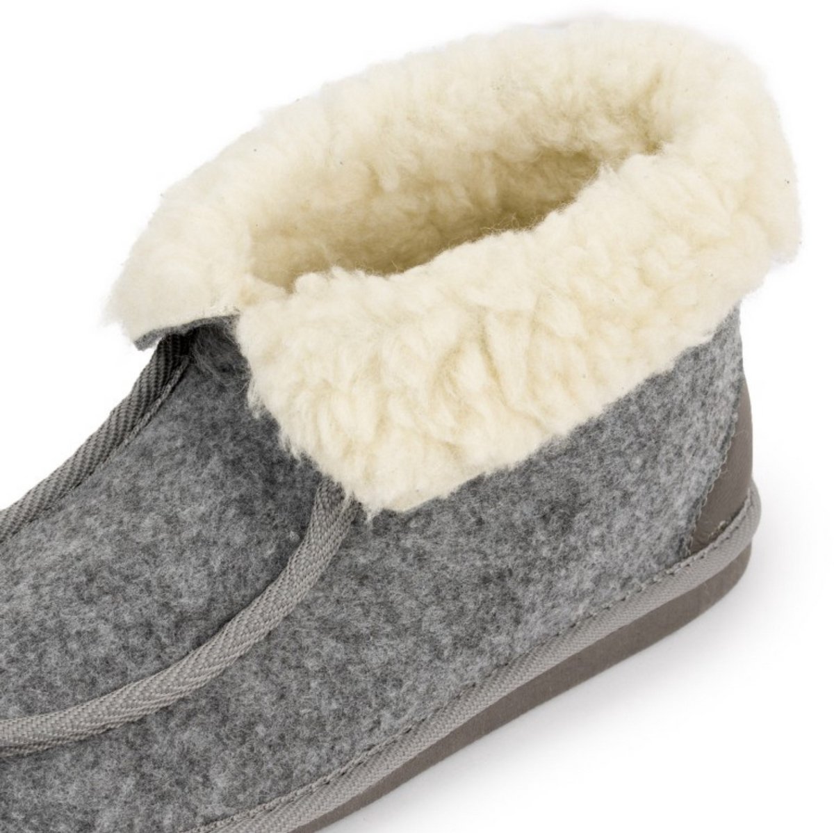 LuLu- Vilten sloffen met omslag - Hoge Wolvilt sloffen - flexibele antislip rubberen zool - voor Dames en Heren - Maat 45 — cadeau in Mode & Accessoires - foto 8