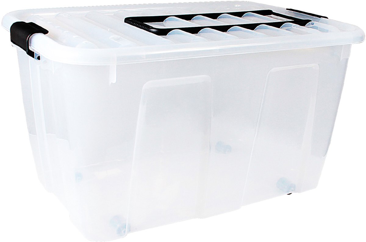 Kunststof opbergbox op wiele - Krat Container Plast Team HomeBox - 85L