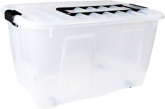 Kunststof opbergbox op wiele - Krat Container Plast Team HomeBox - 85L ...