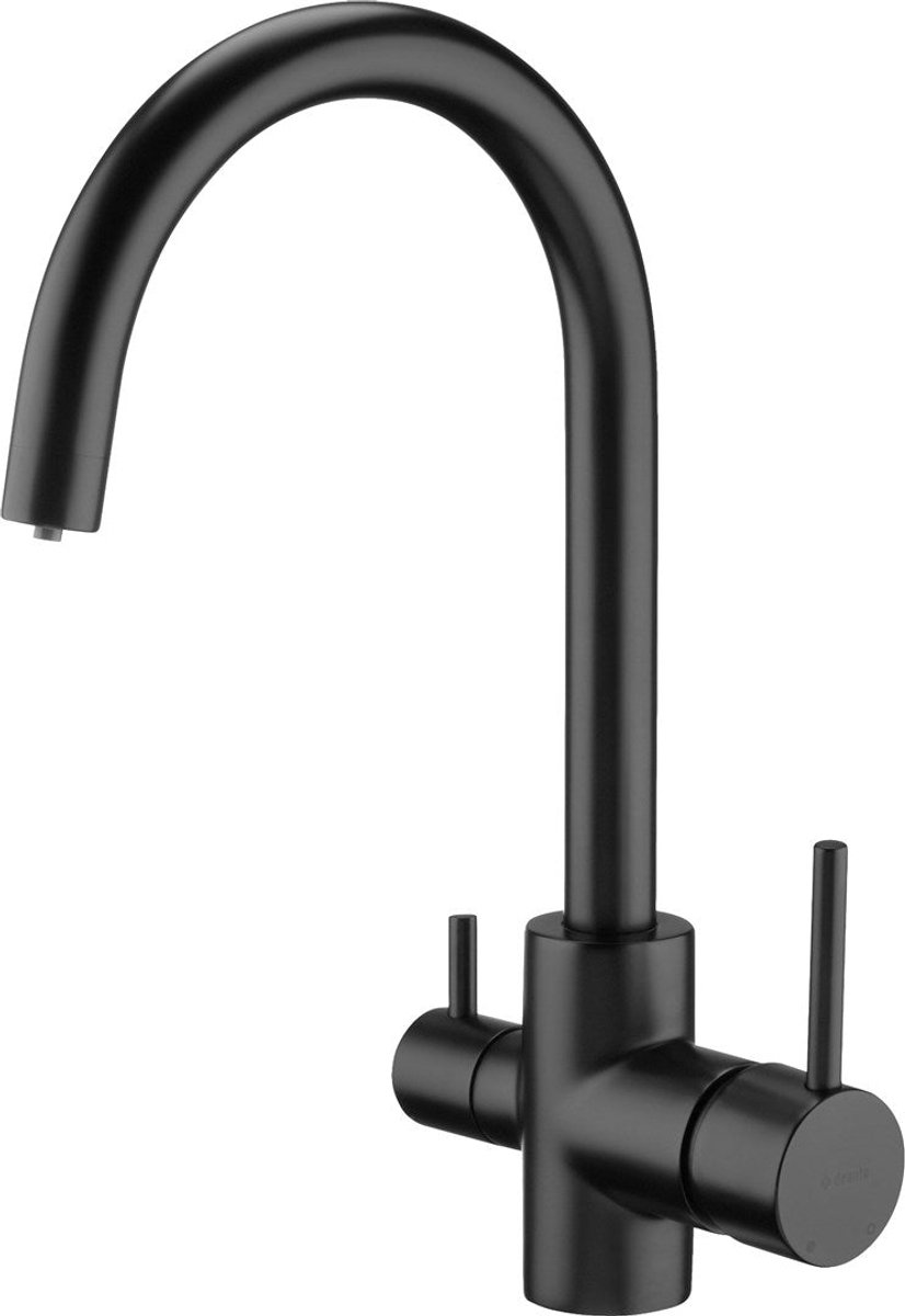 Kitchen faucet with water filter connection
