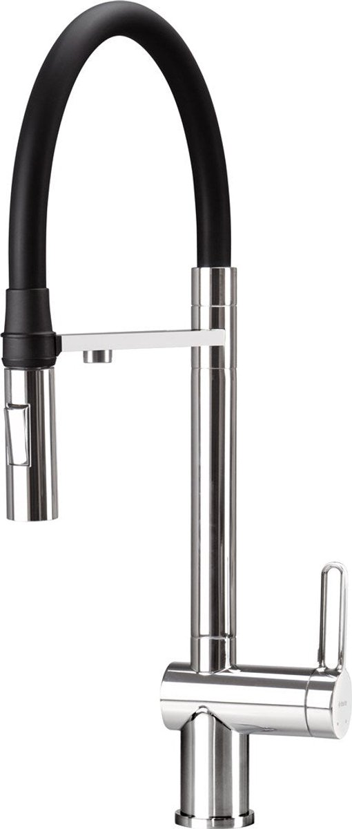 Kitchen faucet with filter and flexible spout