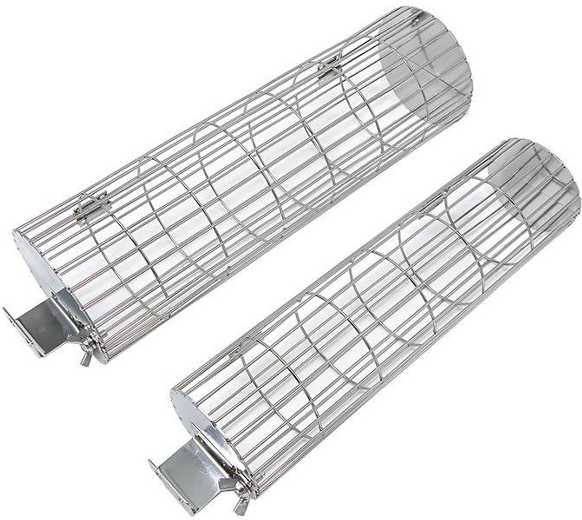 Barbecue gereedschapset - Rollende RVS Outdoor Barbecue Cage, 50.5x7.5cm