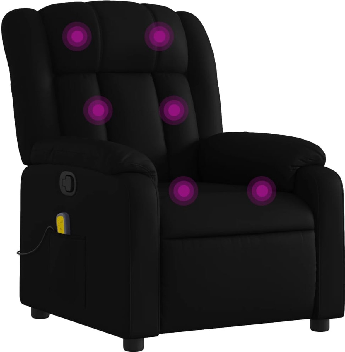 vidaXL Massagestoel - van - zwart - kunstleer
