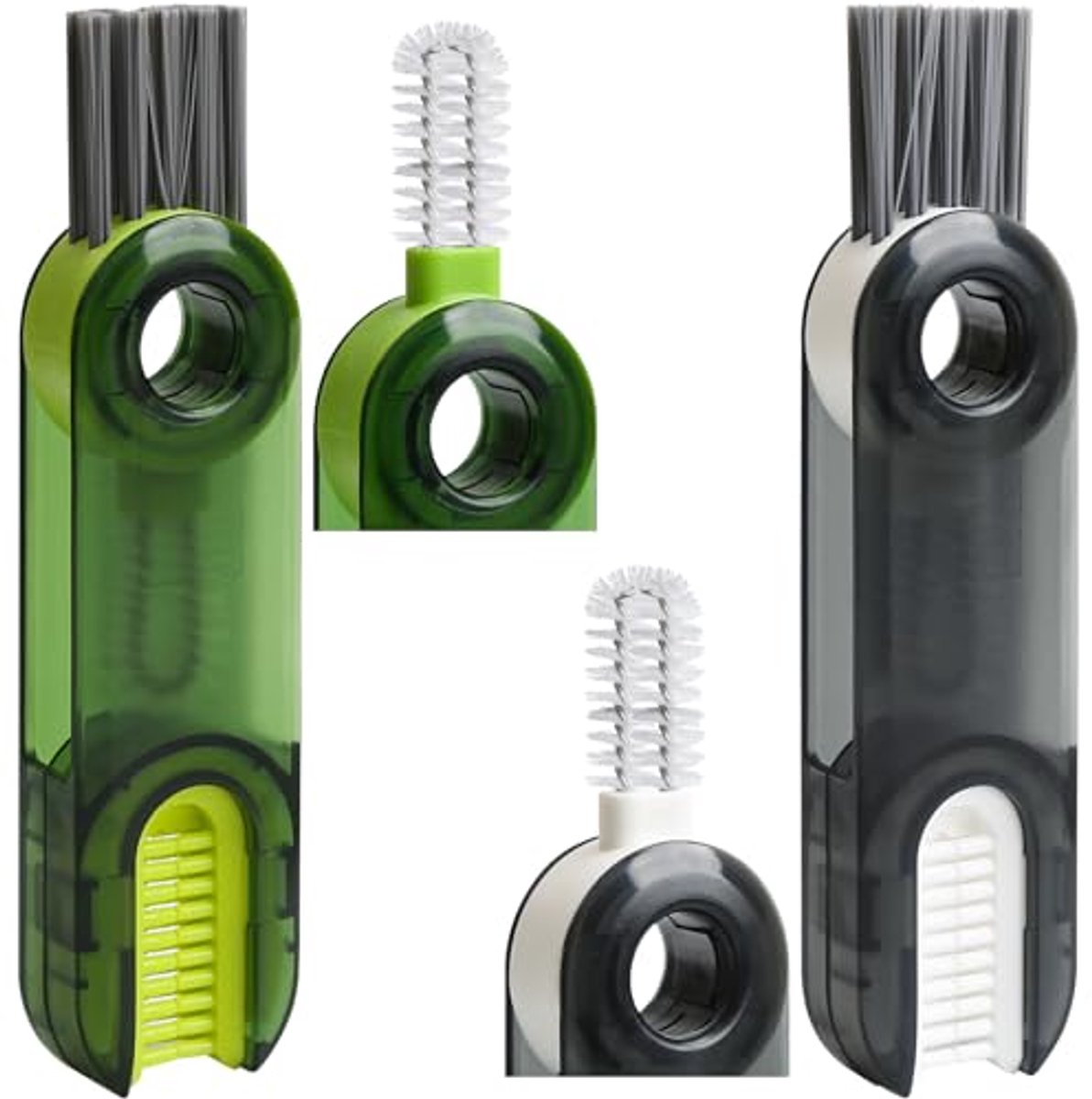 Image of 3-in-1 multifunctionele reinigingsborstel voor kopjes, flessen en containers