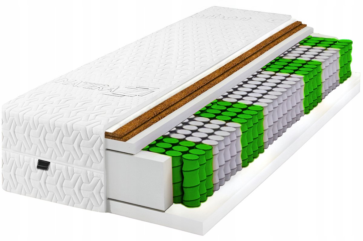 Matras 140x200 Hard Kokos Pocketvering 7 Zones Carbon Max H5