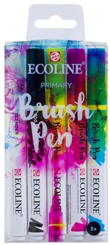 Ecoline Brush Pen set 5 – Primary