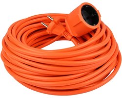 VB Verlengsnoer 20 meter – H05VV-F – 2×1.5mm² – Zonder randaarde – Oranje