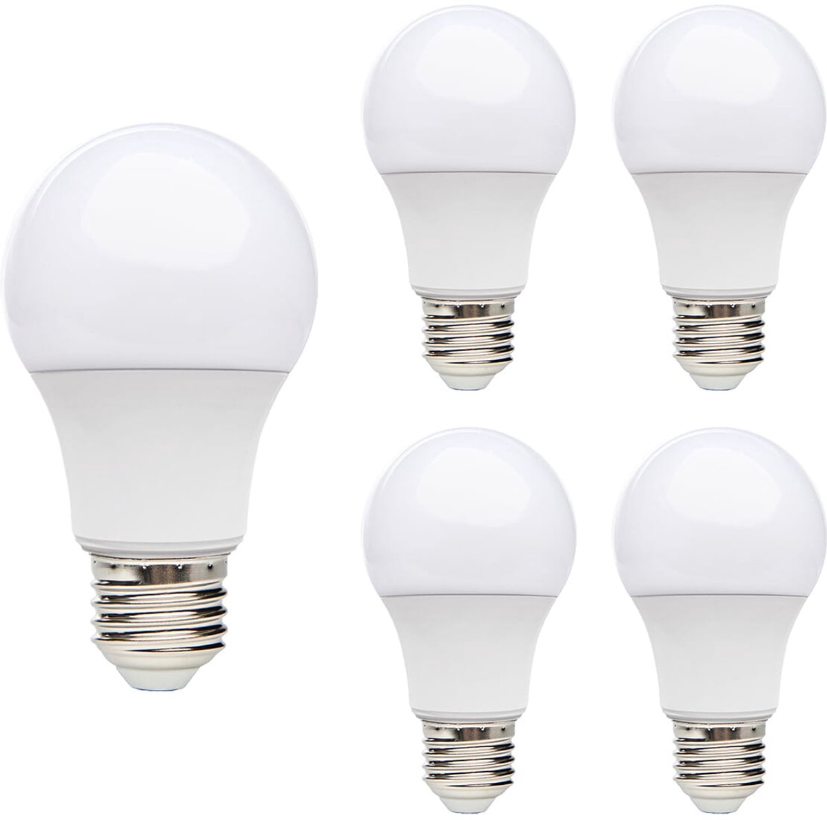 Kobi LED Lamp E27 10.5W - 1055lm - 6500K Koud Daglicht - 230V - Standaardvorm - Voor Spiegelkast, Studio of Garage - 5 stuks