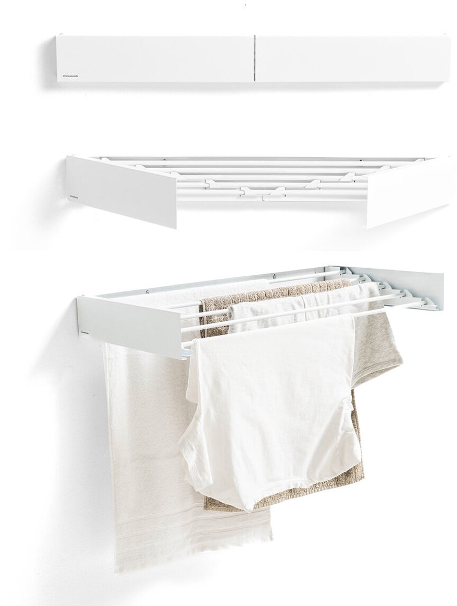 Opvouwbare, uitschuifbare, intrekbare wandwasdroger Dryva 80 InnovaGoods