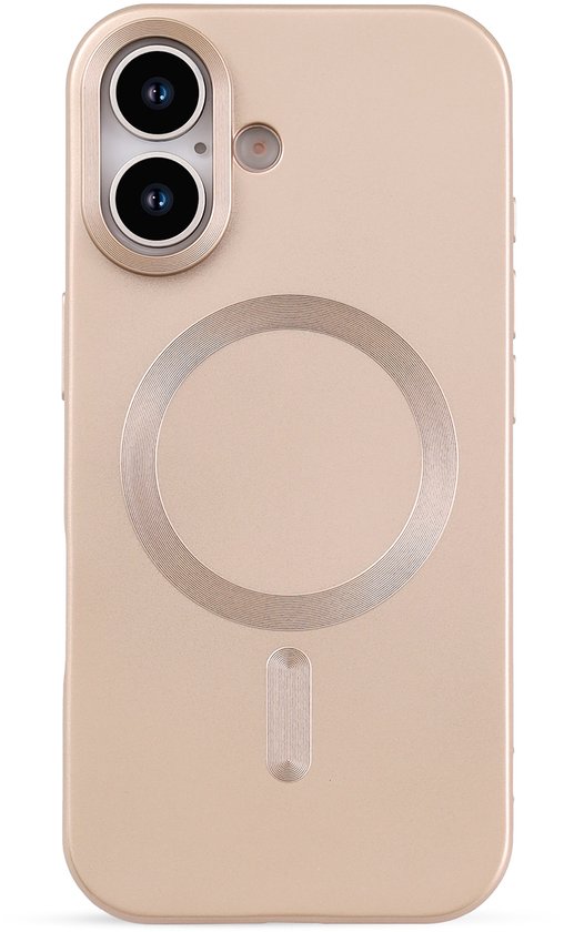 Casemania Hoesje Geschikt voor Apple iPhone 17 - Goud - Matte Siliconen Back Cover - Geschikt voor MagSafe
