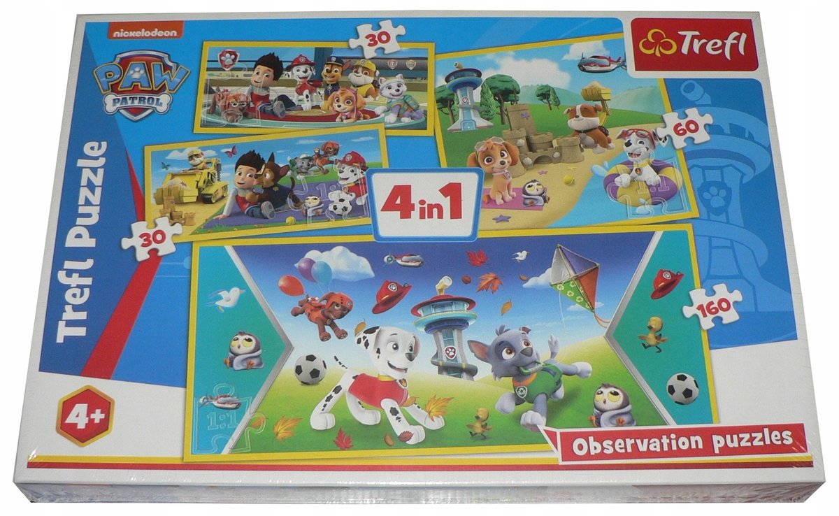 Trefl Paw Patrol Puzzel Set 4-in-1: 4 Puzzels voor Kinderen