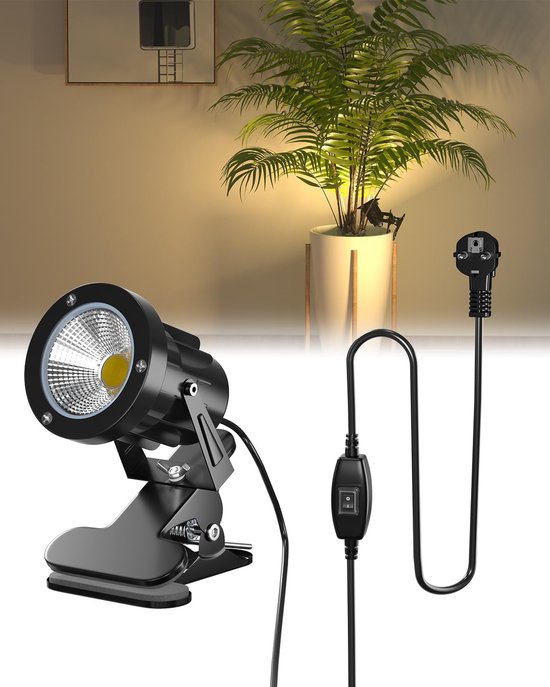 GOMETY 7 W LED spotlight spots met clip, warm wit 3000K klemspots met 1