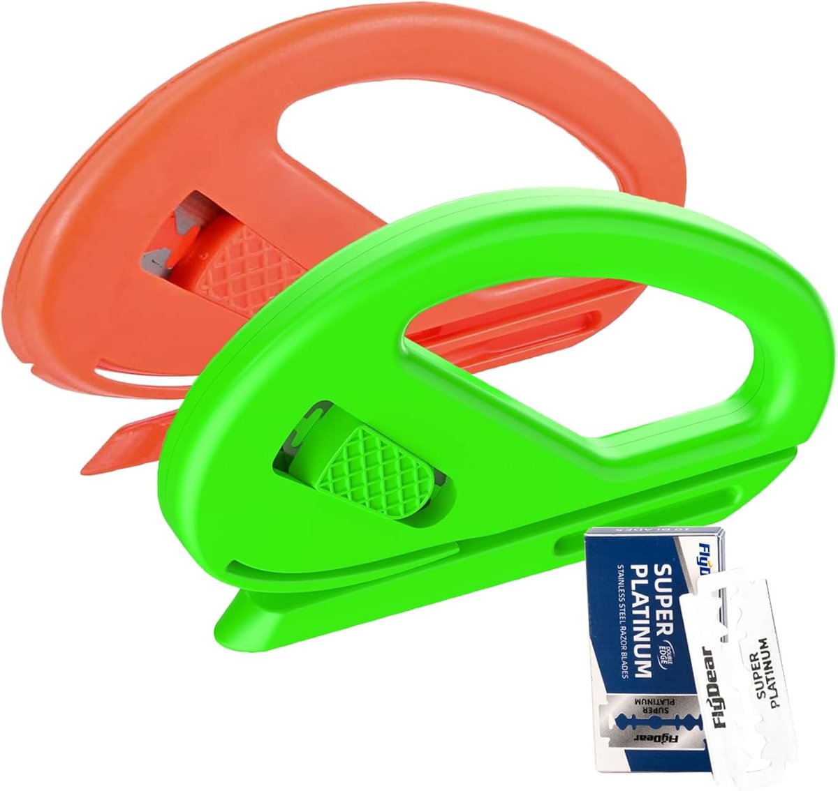2 Pieces Gift Wrapping Cutter - Gift Wrapping Slider - Geschenkverpakking Snijder voor Kerstmis - Halloween - Verjaardagen met 10 Verwisselbare Scheermesjes