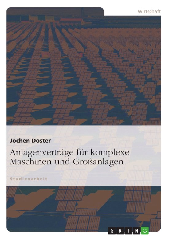Anlagenverträge für komplexe Maschinen und Großanlagen - cover