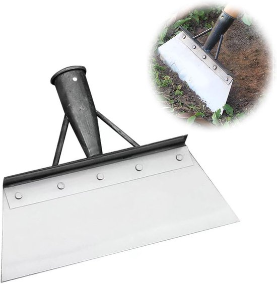 Foto: Multifunctionele tuinschep roestvrijstalen schoonmaakschep voor onkruid en mos ijsverwijdering en sneeuwschep 20 cm voor planten boerderij wieden gereedschap