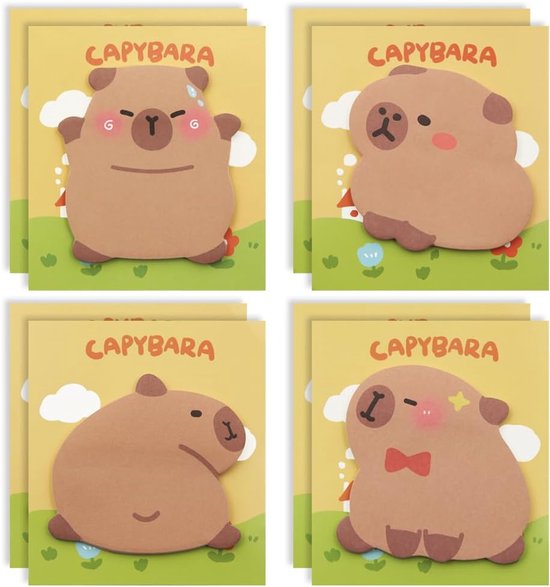 Capybara schrijfwarenset, Capybara pennenetui, Kawaii Capybara etui