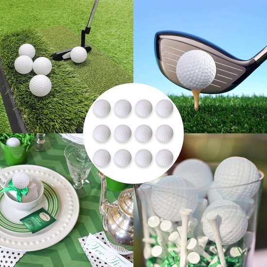 12pcs Golf Balls - 41mm Golf Training Balls - Swing Exercise - Driving Range - Home Backyard - Wit - 12 Stuks — afbeelding 3