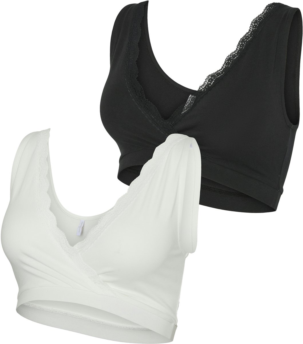 Mamalicious Mama Licious BH MLHELENA 2-pack Voedingsbeha Snow White / Black