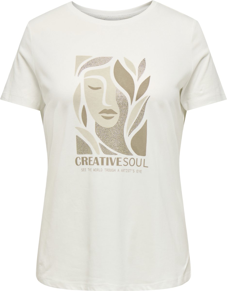 ONLY CARMAKOMA - CARCRUZ SS O-NECK REG TEE JRS Dames T-shirt