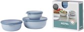Récipients alimentaires Mepal Cirqula 3 pièces - 350, 750, 1250 ml - Bleu nordique