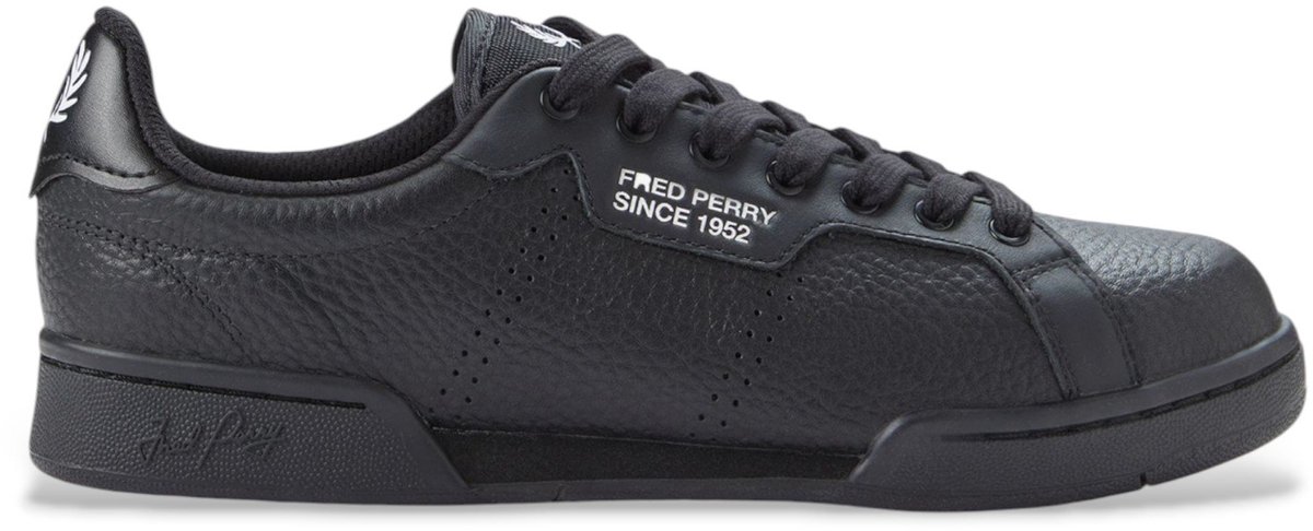Fred Perry Leren sneakers B722 Zwart