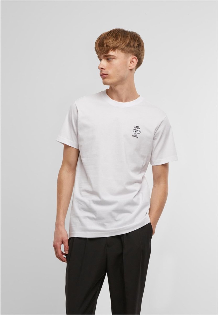 Mister Tee More Espresso Less Depresso EMB Heren Tshirt XXL Wit