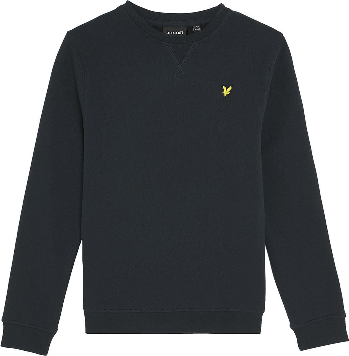 Lyle & Scott Brush Back Crew Neck Sweatshirt Truien & Vesten Jongens - Sweater - Hoodie - Vest- Donkerblauw - Maat 122/128